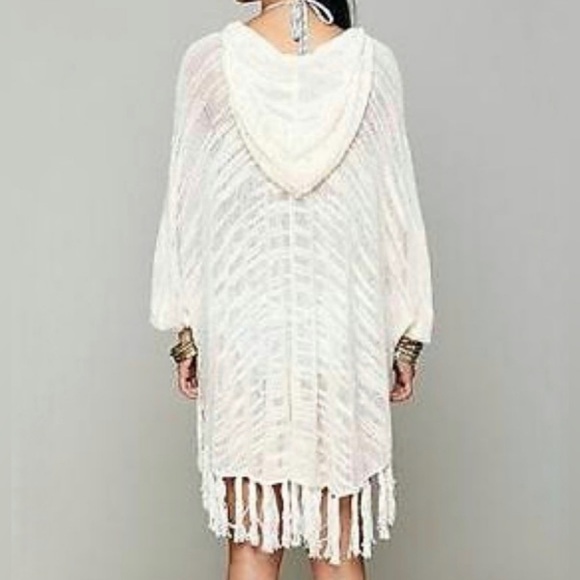 Free People Hooded Fringe Poncho XS/S - Picture 6 of 11